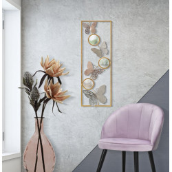 Décoration murale Buttry – Modèle A – 31x90 cm – Design vertical Glam artistique