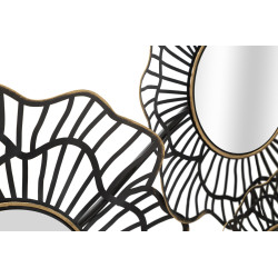 Décoration murale Osaka avec miroirs – 121x56 cm – Métal Glam et reflets argentés