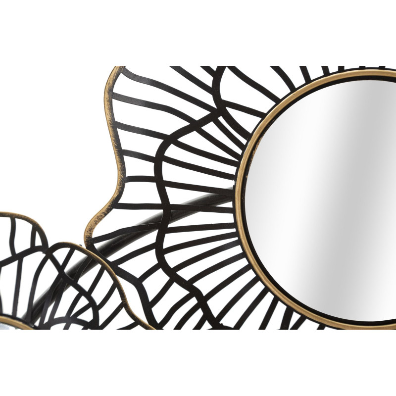 Décoration murale Osaka avec miroirs – 121x56 cm – Métal Glam et reflets argentés