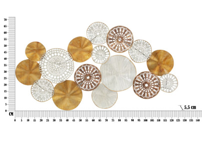 Décoration murale Triby – 125x68 cm – Grand panneau Glam en fer sculpté