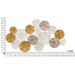 Décoration murale Triby – 125x68 cm – Grand panneau Glam en fer sculpté