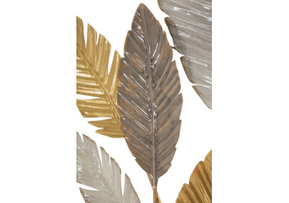 Décoration murale Palmiers – 73x93 cm – Feuillage exotique Glam et relief élégant