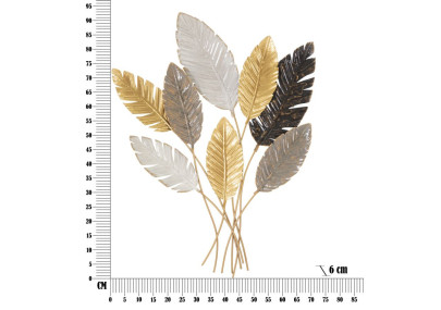 Décoration murale Palmiers – 73x93 cm – Feuillage exotique Glam et relief élégant