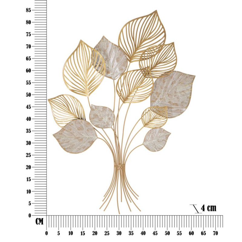 Décoration murale Felix – 63x85 cm – Métal artistique Glam au style organique
