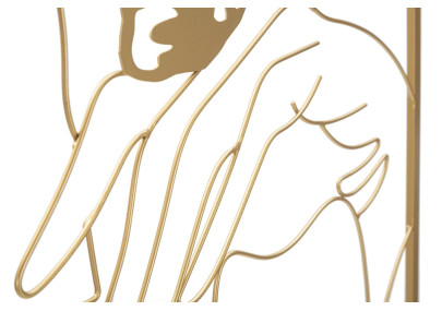 Panneau mural en fer Mains sur la Face – 60x80 cm – Portrait moderne et expressif Glam