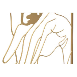 Panneau mural en fer Mains sur la Face – 60x80 cm – Portrait moderne et expressif Glam