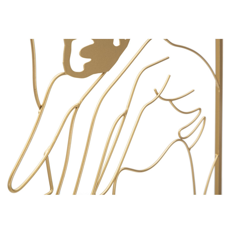 Panneau mural en fer Mains sur la Face – 60x80 cm – Portrait moderne et expressif Glam