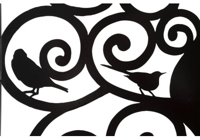 Panneau mural en fer Trois – 70x70 cm – Composition géométrique Glam minimaliste