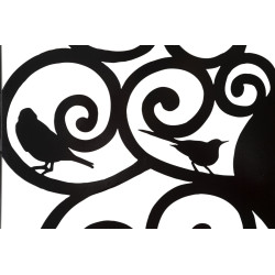 Panneau mural en fer Trois – 70x70 cm – Composition géométrique Glam minimaliste