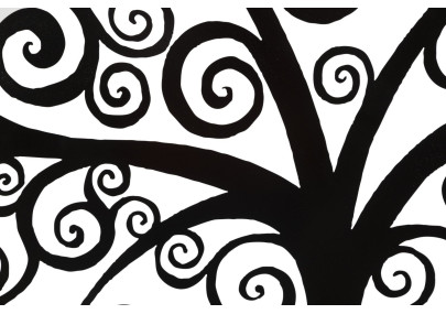 Panneau mural en fer Trois Plus – 100x100 cm – Grand format mural Glam artistique