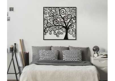 Panneau mural en fer Trois Plus – 100x100 cm – Grand format mural Glam artistique