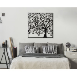 Panneau mural en fer Trois Plus – 100x100 cm – Grand format mural Glam artistique