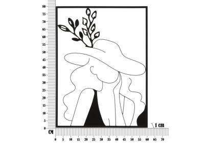 Panneau mural en fer Élégant – Modèle A – 60x80 cm – Déco Glam raffinée et stylisée