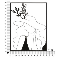 Panneau mural en fer Élégant – Modèle A – 60x80 cm – Déco Glam raffinée et stylisée