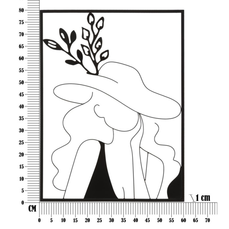 Panneau mural en fer Élégant – Modèle A – 60x80 cm – Déco Glam raffinée et stylisée