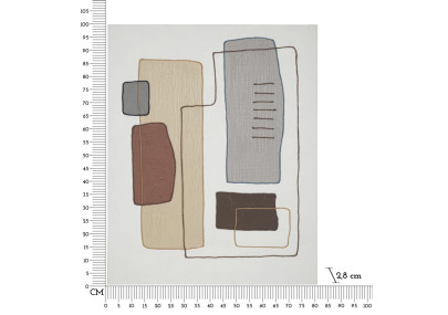 Peinture murale faite à la main – Modèle B – 80x100 cm – Œuvre Bohème Chic authentique