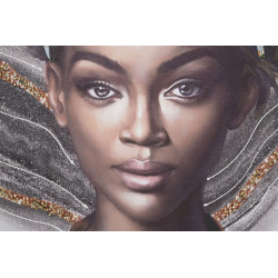 Tableau mural fait main Naomi – Modèle A – 100x100 cm – Création Bohème Chic lumineuse