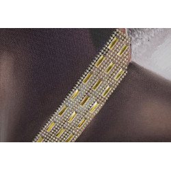 Tableau mural fait main Naomi – Modèle A – 100x100 cm – Création Bohème Chic lumineuse