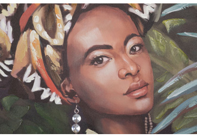 Tableau mural fait main Kelly – Modèle B – 90x120 cm – Expression artistique bohème moderne