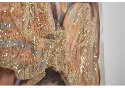 Tableau mural fait main Jennifer – Modèle B – 70x100 cm – Œuvre murale bohème poétique