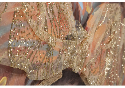 Tableau mural fait main Jennifer – Modèle B – 70x100 cm – Œuvre murale bohème poétique