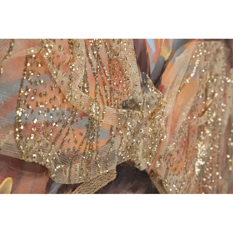 Tableau mural fait main Jennifer – Modèle B – 70x100 cm – Œuvre murale bohème poétique