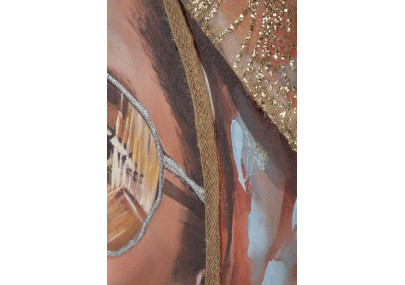 Tableau mural fait main Jennifer – Modèle B – 70x100 cm – Œuvre murale bohème poétique