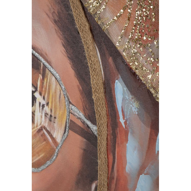 Tableau mural fait main Jennifer – Modèle B – 70x100 cm – Œuvre murale bohème poétique