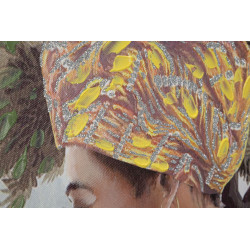 Tableau mural fait main Kenda Original – 120x90 cm – Art contemporain bohème et texturé