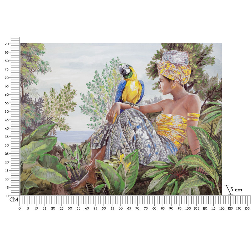 Tableau mural fait main Kenda Original – 120x90 cm – Art contemporain bohème et texturé