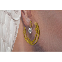 Tableau mural fait main Kloe Vertical – 90x120 cm – Portrait élancé Bohème Chic expressif