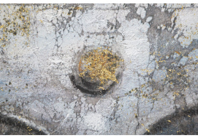 Tableau mural fait main Visage de Bouddha lumineux – Modèle A – 80x120 cm – Sérénité bohème et spirituelle