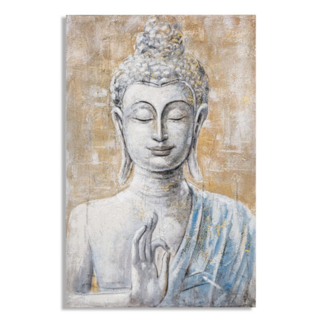 Tableau mural fait main Bouddha Lumière – Modèle B – 80x120 cm – Déco apaisante et zen Bohème Chic