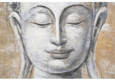 Tableau mural fait main Bouddha Lumière – Modèle B – 80x120 cm – Déco apaisante et zen Bohème Chic