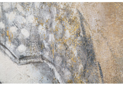 Tableau mural fait main Bouddha Lumière – Modèle B – 80x120 cm – Déco apaisante et zen Bohème Chic