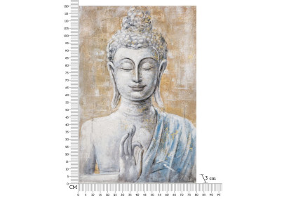 Tableau mural fait main Bouddha Lumière – Modèle B – 80x120 cm – Déco apaisante et zen Bohème Chic
