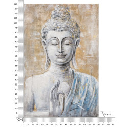 Tableau mural fait main Bouddha Lumière – Modèle B – 80x120 cm – Déco apaisante et zen Bohème Chic