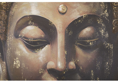 Tableau mural fait main Bouddha – Modèle B – 100x100 cm – Harmonie et paix intérieure Bohème Chic