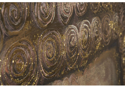 Tableau mural fait main Bouddha – Modèle B – 100x100 cm – Harmonie et paix intérieure Bohème Chic