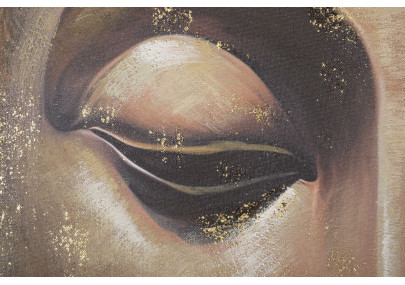 Tableau mural fait main Bouddha – Modèle B – 100x100 cm – Harmonie et paix intérieure Bohème Chic