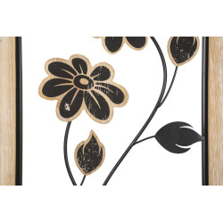 Panneau mural en fer et bois Girish – Modèle A – 30x60 cm – Fusion artisanale Bohème Chic