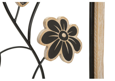 Panneau mural en fer et bois Girish – Modèle A – 30x60 cm – Fusion artisanale Bohème Chic