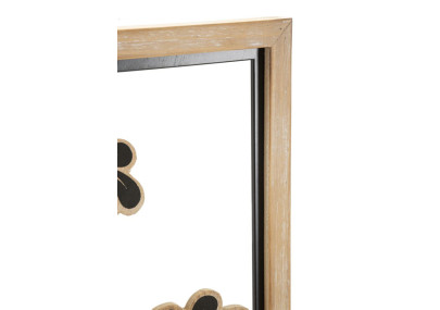 Panneau mural en fer et bois Girish – Modèle B – 30x60 cm – Décoration naturelle bohème équilibrée