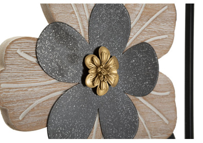 Panneau mural en fer et bois Divaker – Modèle B – 27x70 cm – Design ethnique bohème raffiné