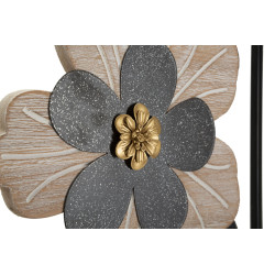 Panneau mural en fer et bois Divaker – Modèle B – 27x70 cm – Design ethnique bohème raffiné