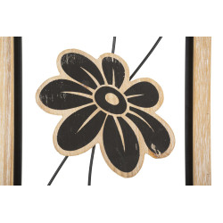 Panneau mural en fer et bois Koman – Modèle A – 26x60 cm – Motif artisanal bohème chaleureux