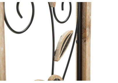 Panneau mural en fer et bois Koman – Modèle A – 26x60 cm – Motif artisanal bohème chaleureux