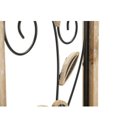 Panneau mural en fer et bois Koman – Modèle A – 26x60 cm – Motif artisanal bohème chaleureux