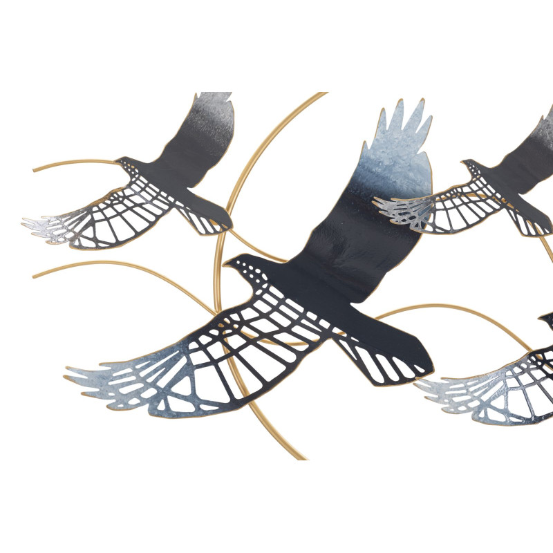 Panneau mural en fer Oiseau – 91x50 cm – Motif aérien Glam artistique et poétique