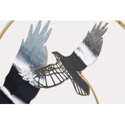 Panneau mural en fer Oiseau – 91x50 cm – Motif aérien Glam artistique et poétique